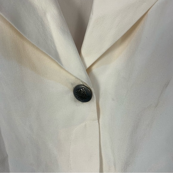 Christie & Jill VTG 100% Silk Cream Jacket Blouse - Picture 5 of 13